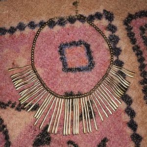 Gold Starburst Reversible Statement Necklace